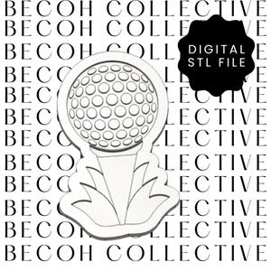Digital STL File Golf Ball on Tee Cookie Stamp & Cutter, STL File, Digital Download, Instant File, Instant Download, 3d Printing