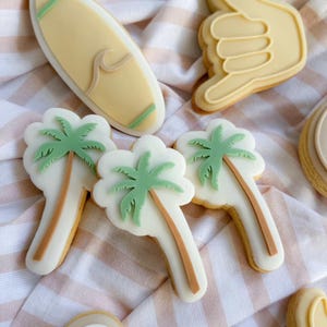 Large Palm Tree Cookie Cutter & Fondant Stamp, Debosser