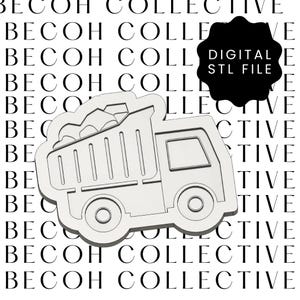 Dump Truck Cookie Stempel & Cutter, 3D Druck STL Datei (Digitaler Download)