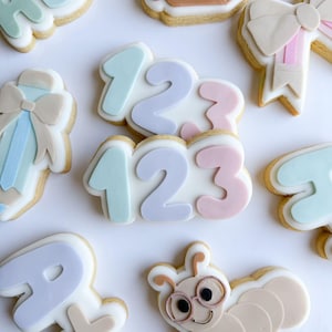 Tampon et emporte-pièce 123 biscuits, cadeau de remerciement pour l'enseignant, imprimé en 3D
