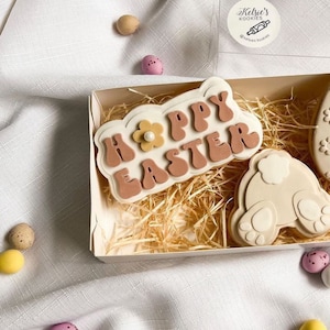 Glad påsk kakstämpel och utstickare