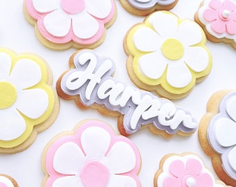 Custom Script Name Cookie Stamp & Cutter