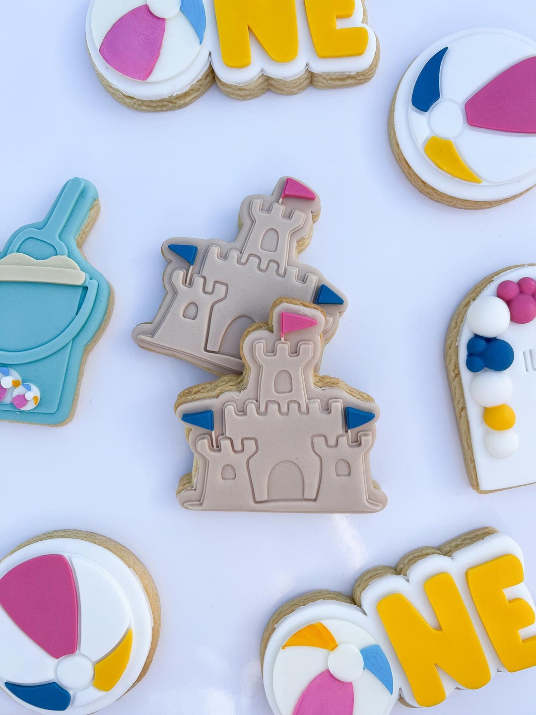 Cookie Sand Box Sand Castle Cookie Stamp & Cutter, Beach Theme - Etsy
