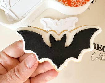 Bat Cookie Stamp & Cutter, Halloween Treat, Spooky Season