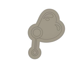 Bubble Heart Wand Cookie Stamp & Cutter, 3D Printing STL File (Digital Download)