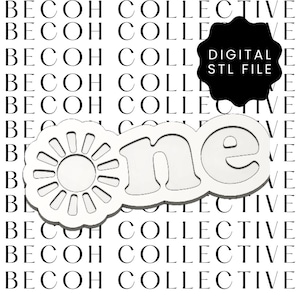Digital STL File Sun One Cookie Stamp & Cutter, STL File, Digital Download, Instant File, Instant Download, 3d Printing