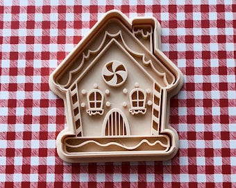 Gingerbread House Cookie Cutter & Fondant Stamp