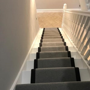 Grey and Black Stair Runner
