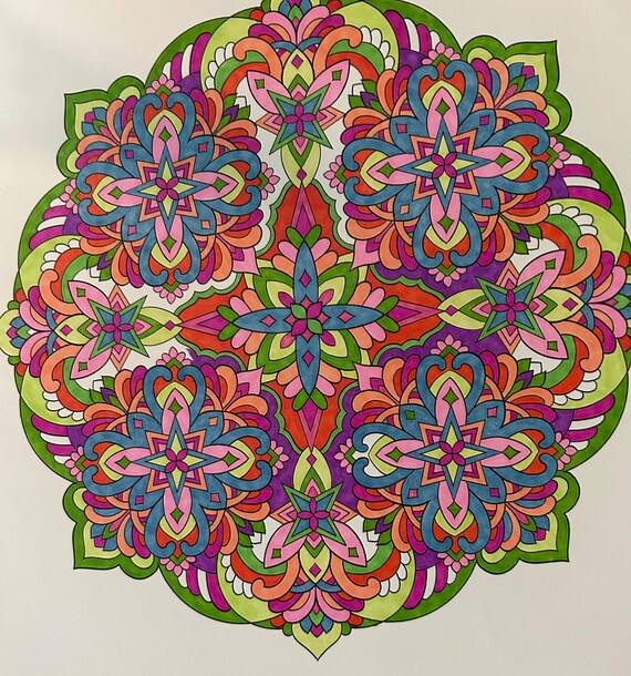 Mandalas, Marker hand colored mandalas, meditation mandalas, mandalas for relaxation