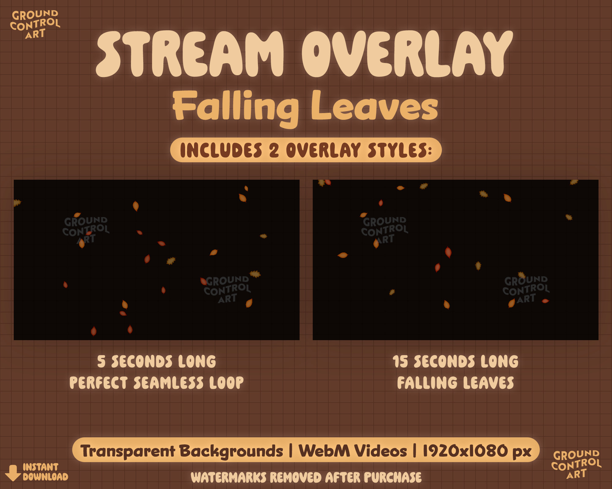 Falling Leaves Animated Overlay | Transparent Animation | Great for ...