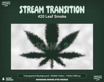 420 Leaf Smoke Stream Transition | Leaf Stinger WebM Video