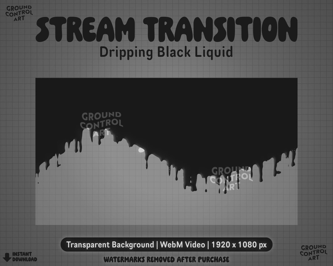 Black Liquid Stream Transition | Animated Horror Stinger Transition ...
