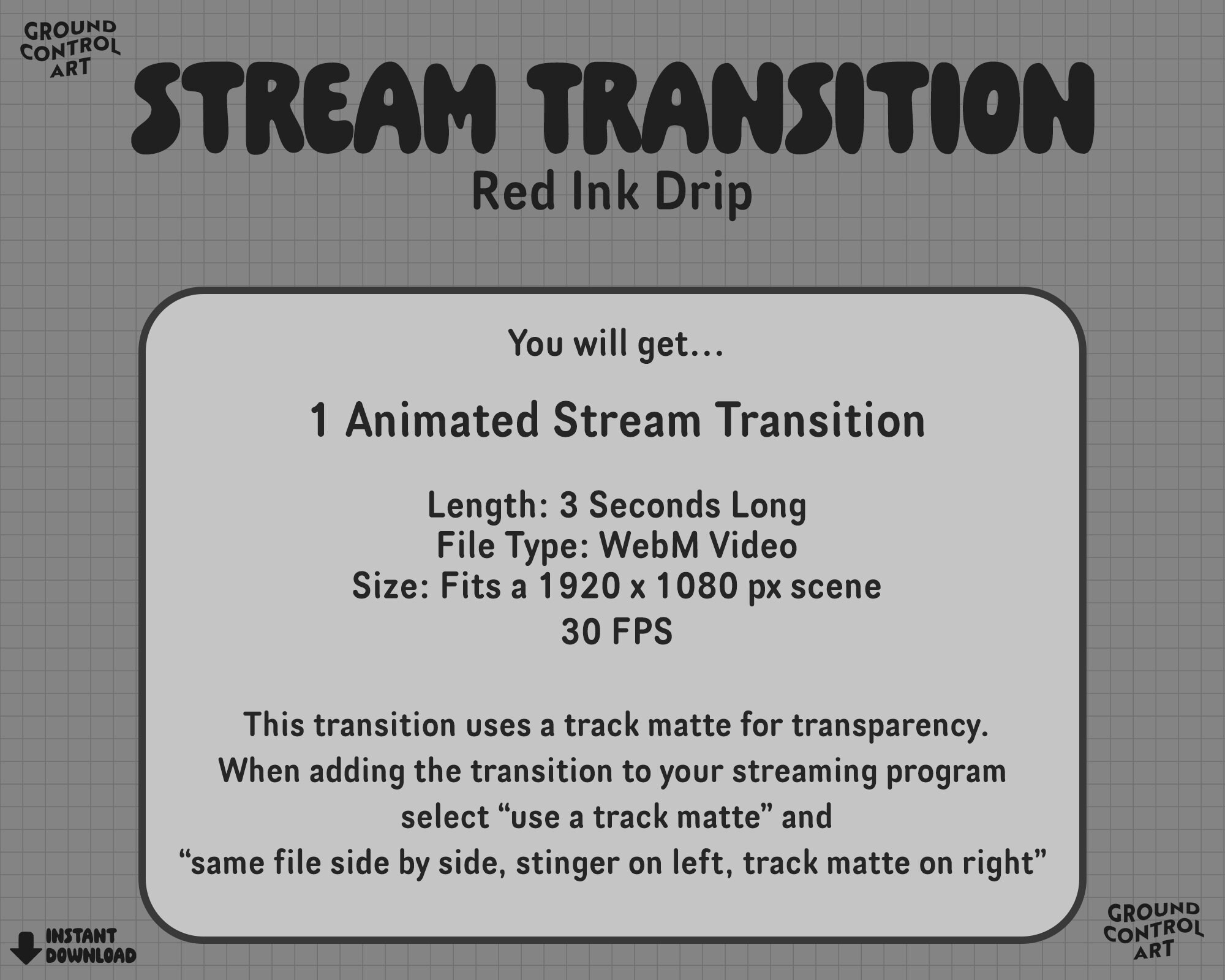 Red Ink Drip Stream Transition | Animated Bloody Livestream Scene ...