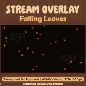 Falling Leaves Animated Overlay | Transparent Animation | Great for Twitch Alert, Stream Background, Channel Point, Etc. | Autumn Fall Leaf
