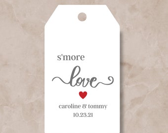S'more Love S'more Kit Tags | 2"x3.5" Rectangular Tags | Wedding Favors