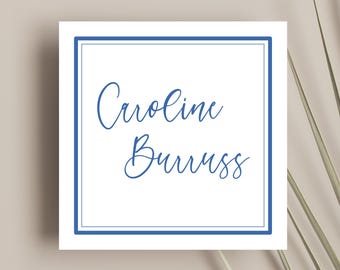Personalized Enclosure Card | Double Border | Customizable | Choice of Opposite Side Pattern or Plain White