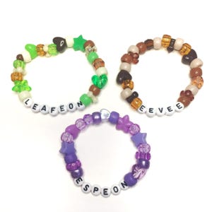Pok mon Eevee Evolution Kandi Bracelets Eeveelution Kandi Etsy pok-mon-eevee-evolution-kandi-bracelets-eeveelution-kandi-etsy