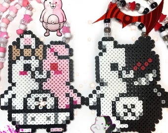 Danganronpa Monokuma and Monomi Kandi Necklaces | Danganronpa Necklace