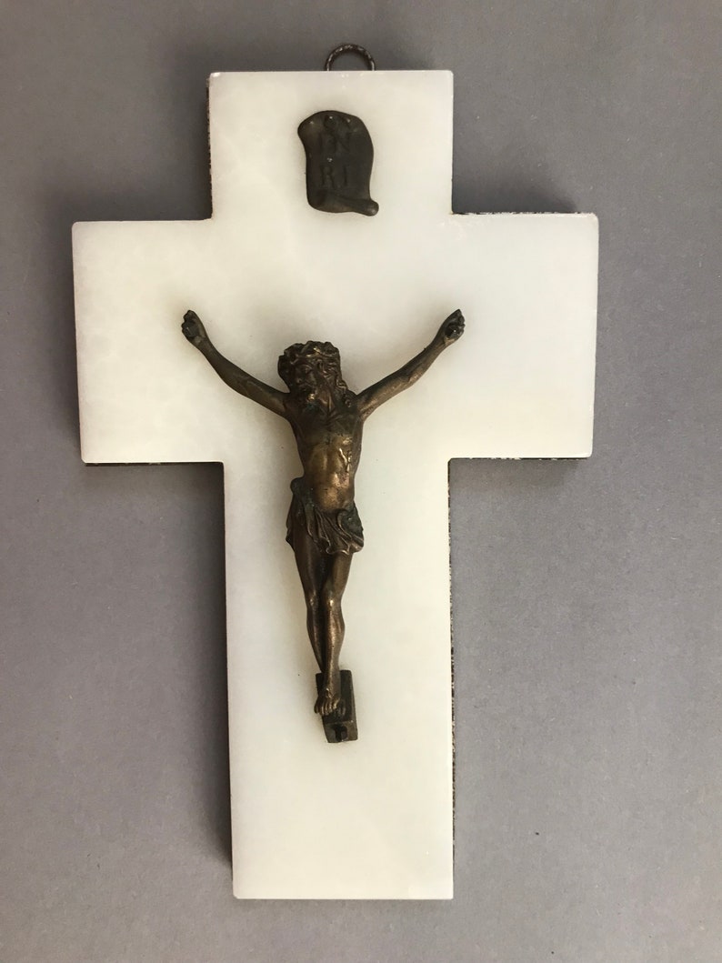 Beautiful Antique Marble Cross, Jesus Inri, Body Full Bronze. 1900 - Etsy