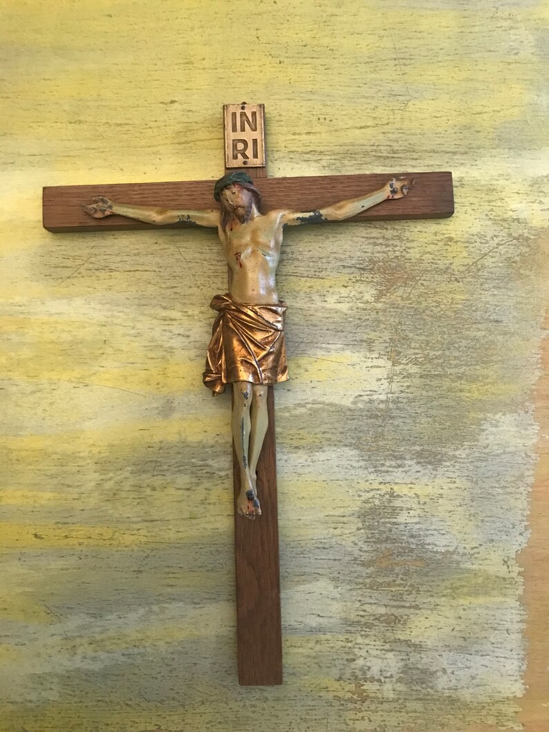 Beautiful Antique Crucifix Jesus Inri, 40x29cm - Etsy