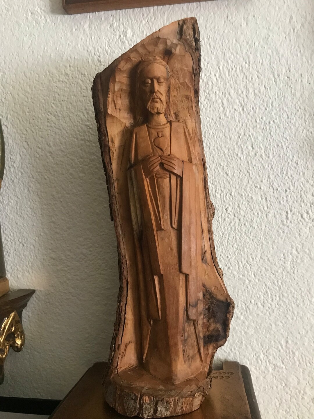 Beautiful Jesus Statue Wood Carving 32 Cm High Etsy