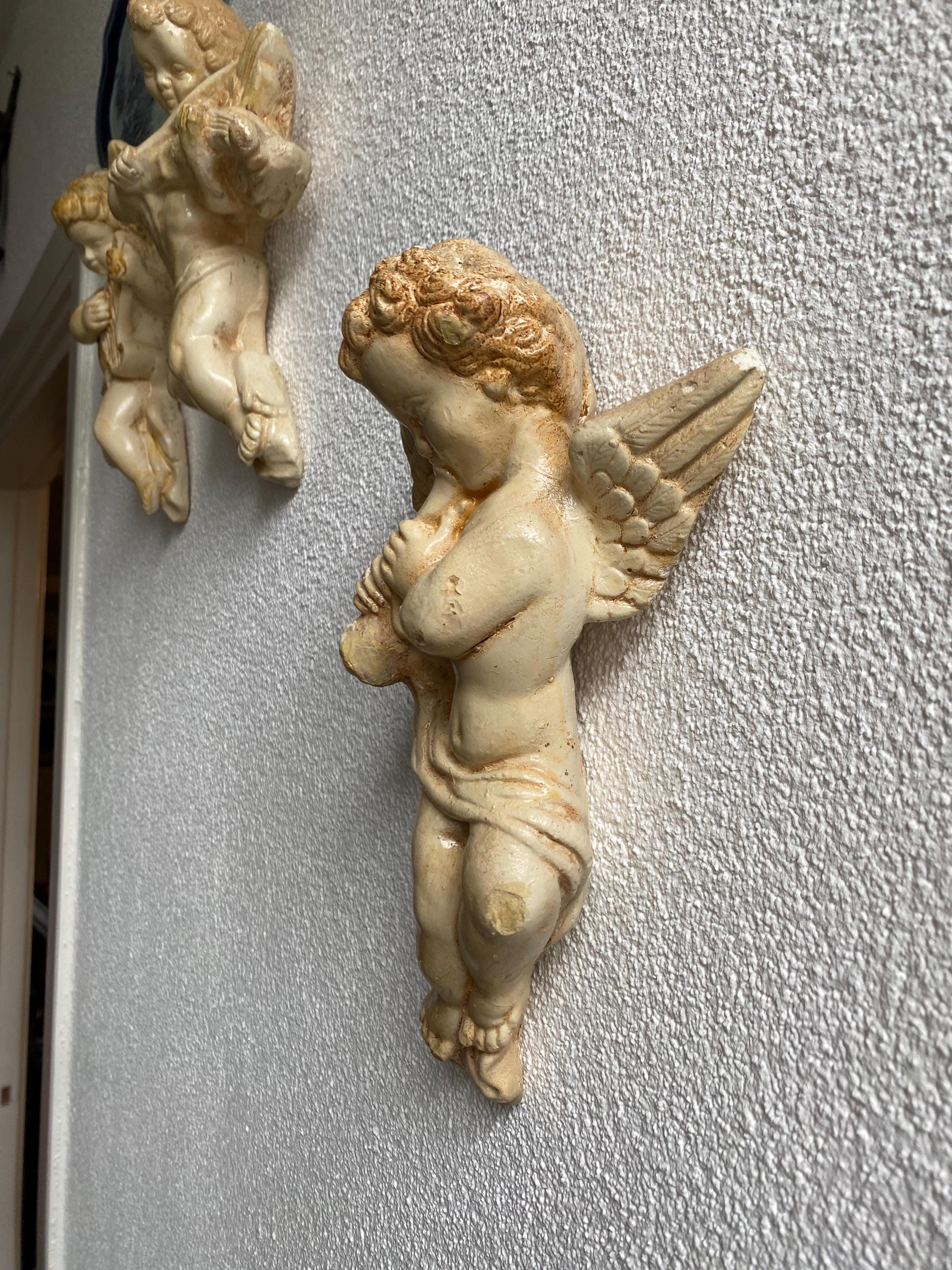 Beautiful Antique Set of Angels, Musicians Statues Of, Angel 