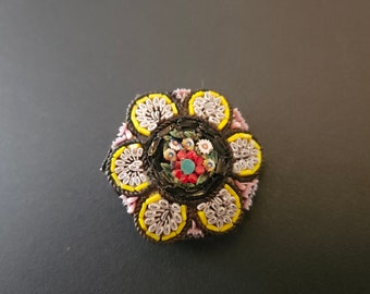 Broche ancienne - micro mosaïque • EUR 18,00 - FR