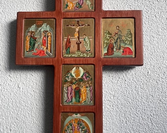 古代ビザンチンのアイコンアートワークの非常に素晴らしいコピーです。 30 x 20 cm。有名な宗教用品店 De Baseliek より