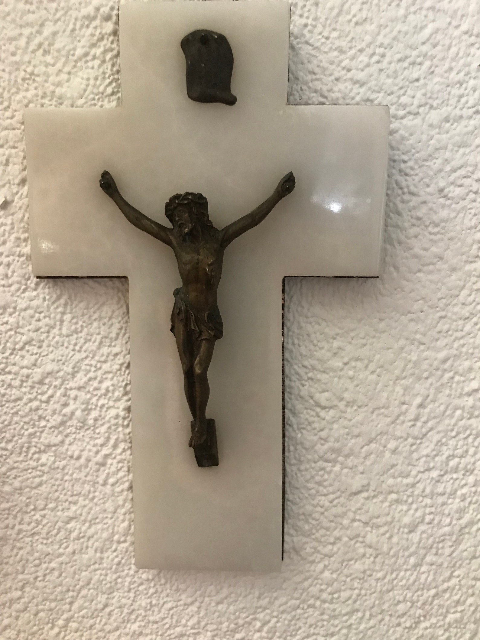 Beautiful Antique Marble Cross, Jesus Inri, Body Full Bronze. 1900 - Etsy