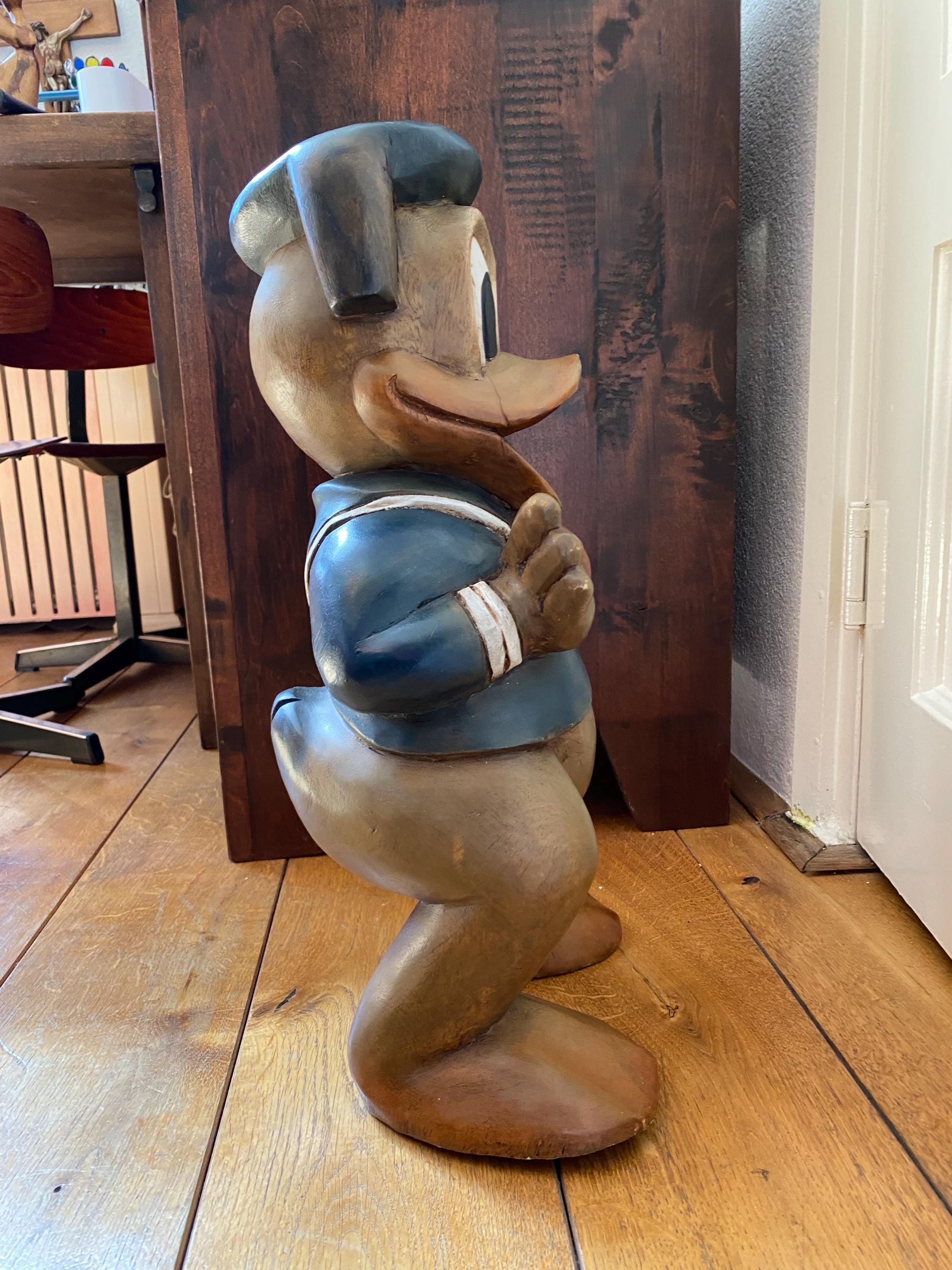 Beautiful Large Wood Carving of Donald Duck as a Sailor, 52 Cm