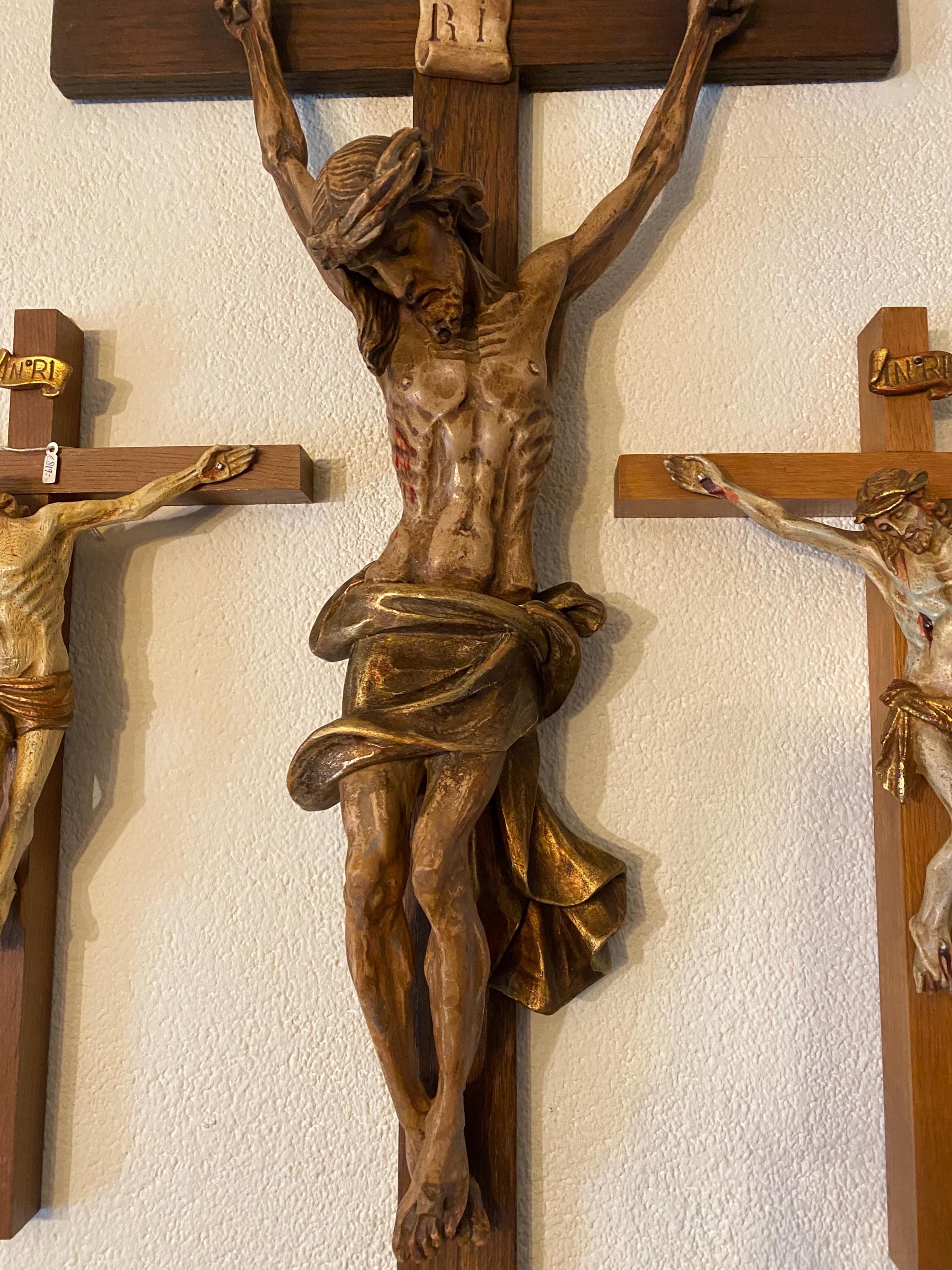 Passio Domini Nostri Jesu(中古品) Large Old Crucifix, Jesus Inri, Brothers Van Paridon - Etsy Finland
