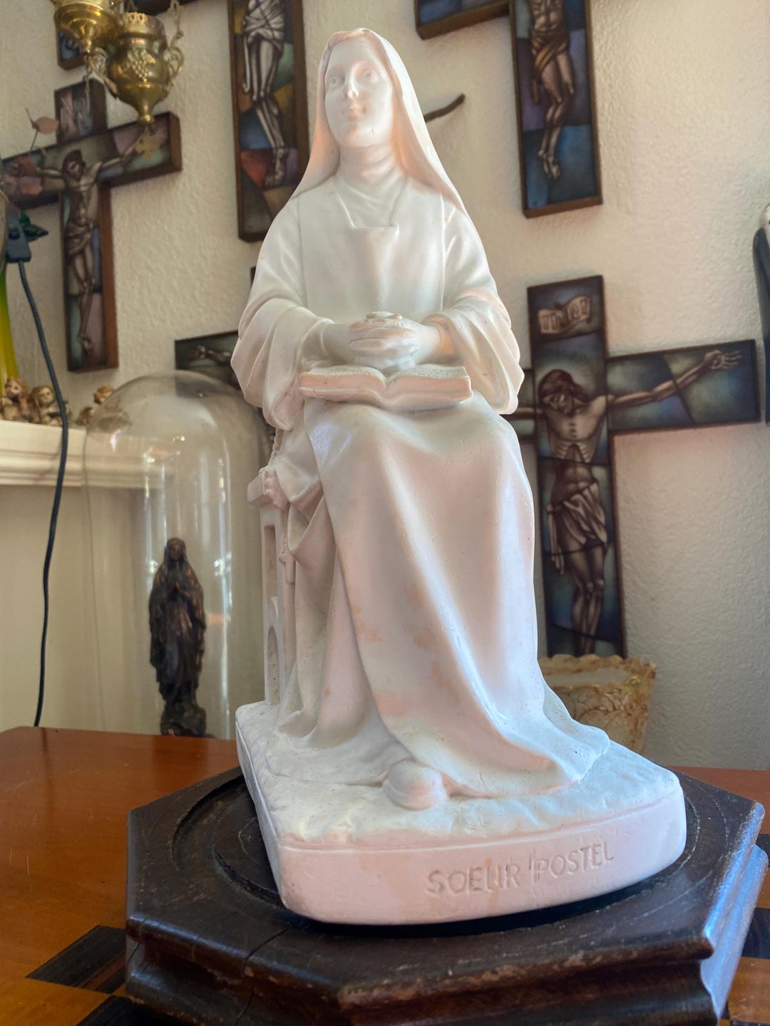 Saint Theresa of Avila With a Bible on Her Lap in an Armchair. Made for ...
