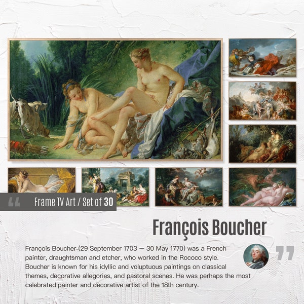 Set of 30 Samsung Frame TV 4K Art. François Boucher Famous Paintings Collection. Charles Demuth Art Set. Instant Download Frame TV Art. 37