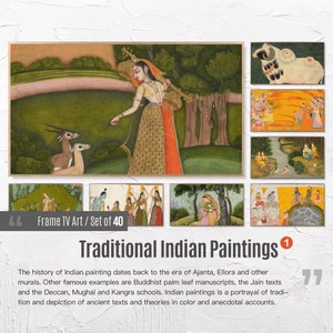 Set of 40 Samsung Frame TV 4K Art. Traditional Indian Paintings Collection. Indian Art Set. Instant Download Frame TV Art. 57