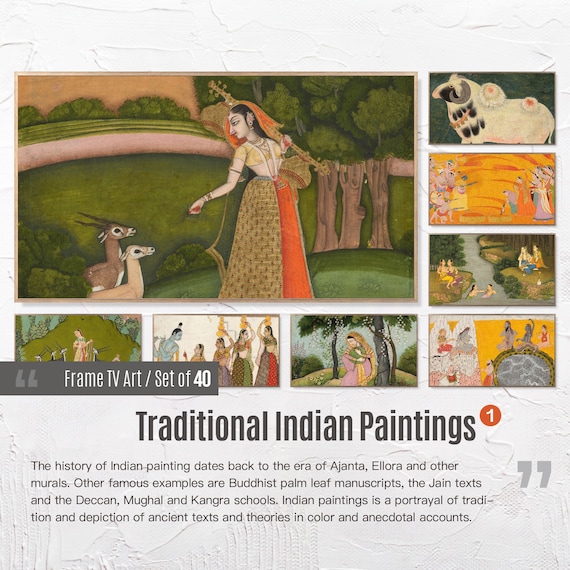 Set of 40 Samsung Frame TV 4K Art. Traditional Indian Paintings Collection. Indian Art Set. Instant Download Frame TV Art. 57