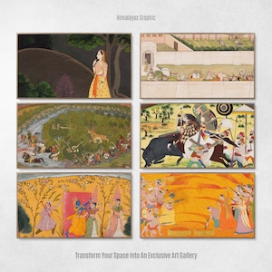 Juego de 40 televisores Samsung Frame 4K art. Colección de pinturas tradicionales indias. Conjunto de arte indio. Descarga instantánea de Frame TV Art. 57 imagen 6