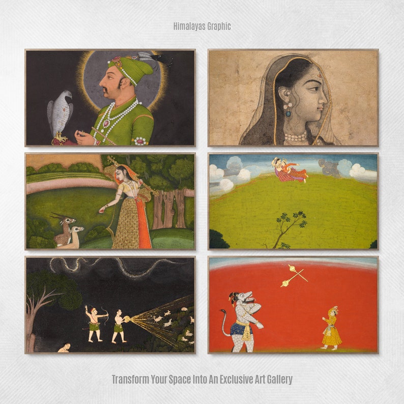 Juego de 40 televisores Samsung Frame 4K art. Colección de pinturas tradicionales indias. Conjunto de arte indio. Descarga instantánea de Frame TV Art. 57 imagen 3