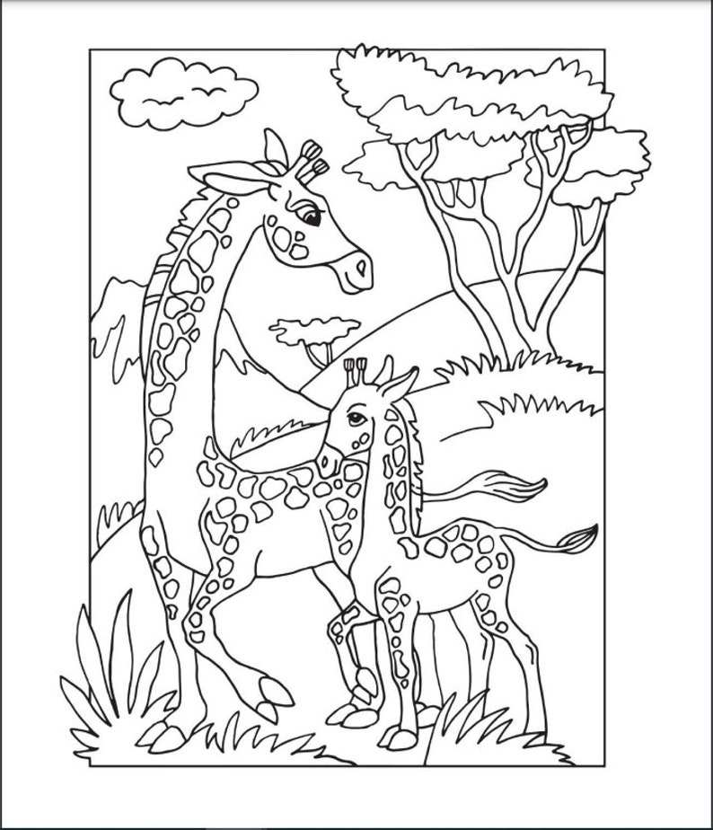 30 Printable Animal Coloring Pages - Etsy