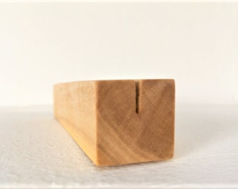 Elder wood, light, card holder, picture holder, photo holder - Dimensions 11 cm x 2 cm x 2 cm