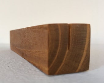 Maulbeer-Holz Kartenhalter, Bilderhalter, Fotohalter schmal, Maße 11 x 2,1 x 2,1 cm