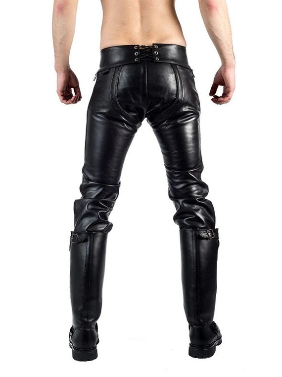 Chaps leather sale pants