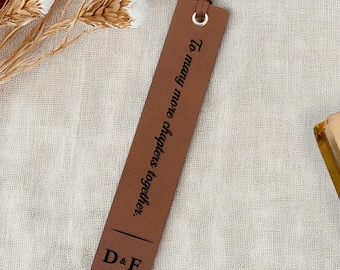 3 year anniversary gift, Anniversary Gift Idea, Third anniversary gift, Personalized Leather Bookmark, Book Lover gift for Him, Gift for Her