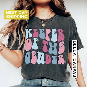Keeper of the Gender Shirt, Gender Announcement Gift for Her, Gender Reveal Party Tee, Cute Baby Announcement Shirt for Gender Reveal