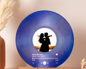 Personalized Acrylic Music Plaque – Custom Photo Vinyl Record Keepsake