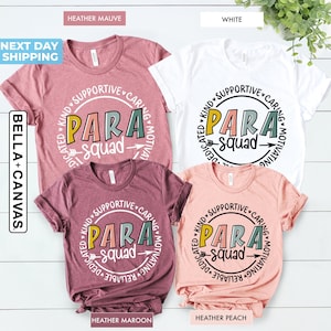 Para Squad Shirt, Paraprofessional Shirt, Paras Shirt, Para Educator Shirt, Teacher Aide Shirt, Team Para Squad, Assistant Shirt, Birthday