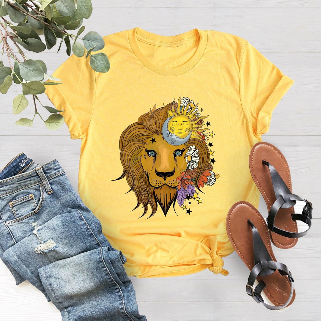 Lion Flower Shirt, Floral Lion Shirt, Animal Shirts, Lion Lover Shirt