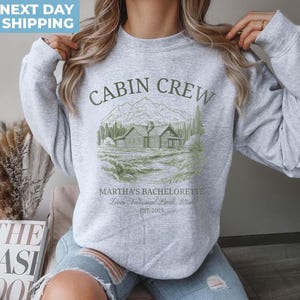 Vintage Custom Camp Bachelorette Party Sweatshirt, Mountain Bride Camp, Lake Themed Bach Party Crewneck, Hiking Bridal Party Gifts