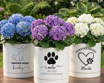 Personalized Pet Memorial Planter, Dog Loss Remembrance Gift, Custom Pet Flower Pot, Loss of Pet Gift, Dog Memorial Keepsake