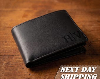 Anniversary Gift for Him,Personalized Wallet,Mens Wallet,Engraved Wallet,Leather Wallet,Custom Wallet,Boyfriend Gift for Men,Gift for Dad