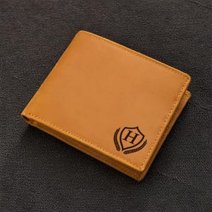 Personalized Leather Mens Wallet, Gift for Anniversary, Graduation, Dad, Boyfriend, Him, Husband, Handwriting Engraved Custom Wallet, Father